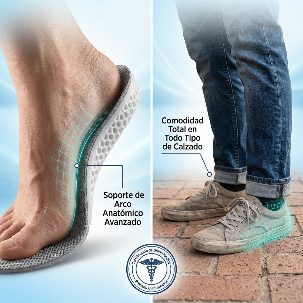 OrthoStep 4D™ Plantilla Ortopédica Alivio Fascitis Plantar