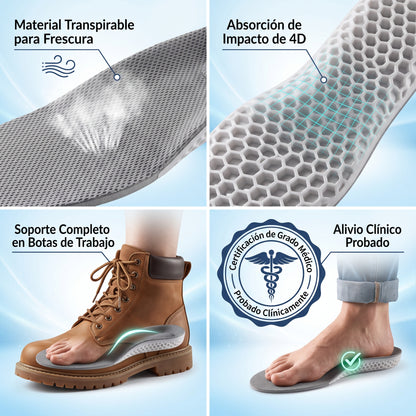 OrthoStep 4D™ Plantilla Ortopédica Alivio Fascitis Plantar
