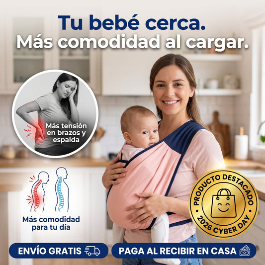 BabyHug™ – Porta Bebé Ergonómico Ajustable Transpirable | Brazos Libres y Cero Dolor de Espalda